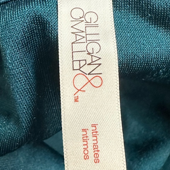 Gilligan O'Malley Teal Velour Floral Lace Adj Strap Sexy Babydoll Lingerie Sz XL - Picture 6 of 9